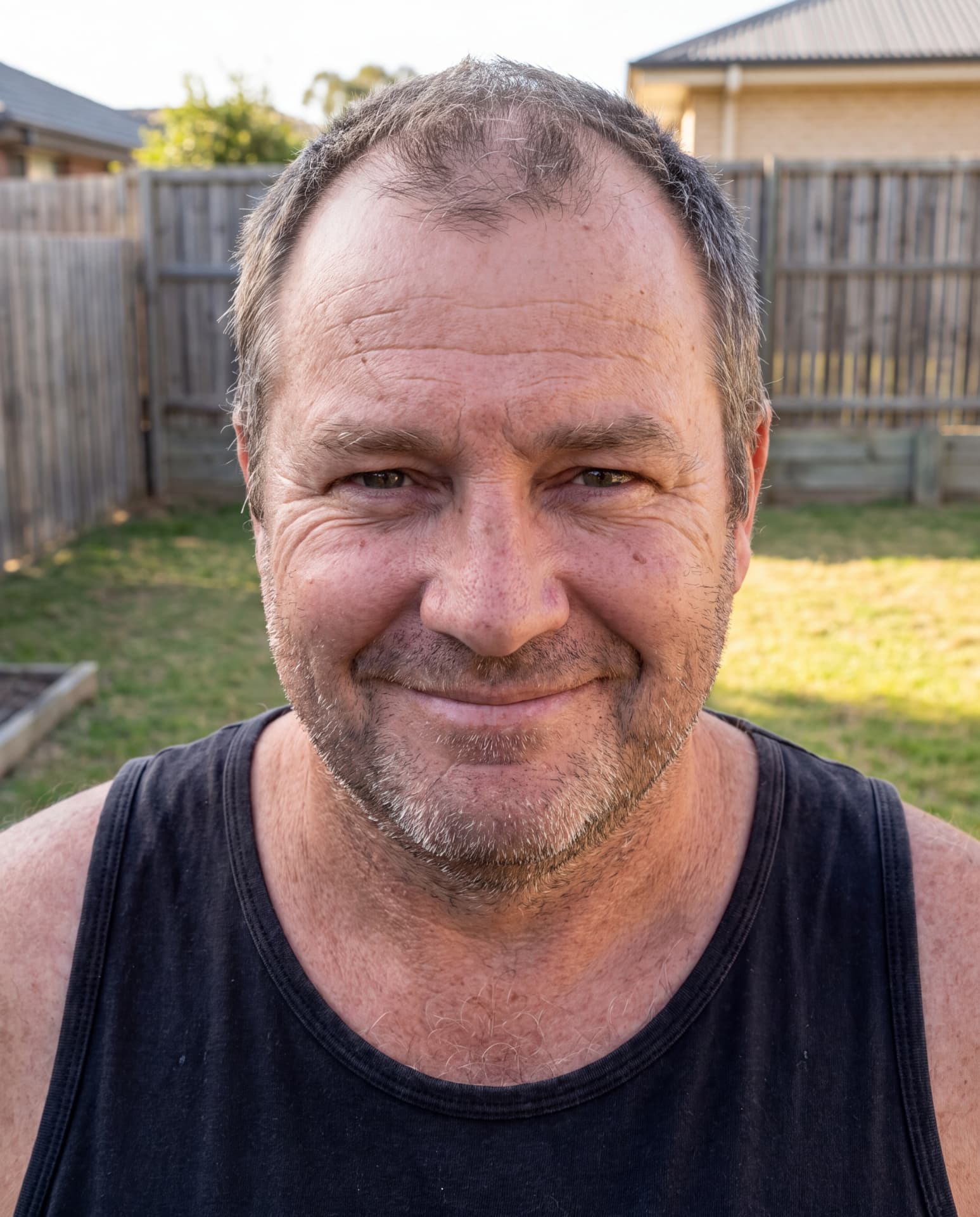Ordinary everyday headshot of a man before his calendar transformation